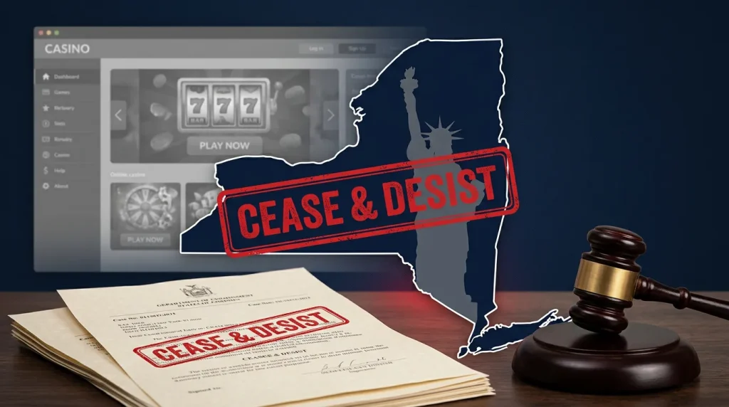 New York sweepstakes casino ban S5935 AG enforcement