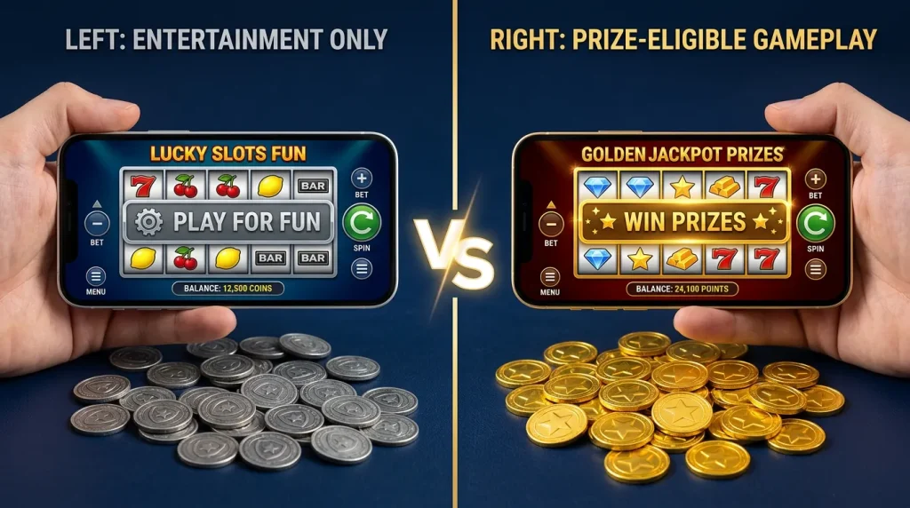 Social casino vs sweepstakes casino key differences comparison