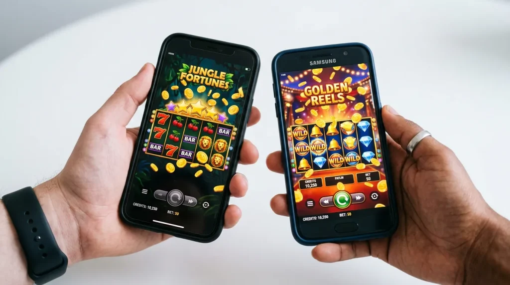Sweepstakes casino apps on iPhone and Android smartphones