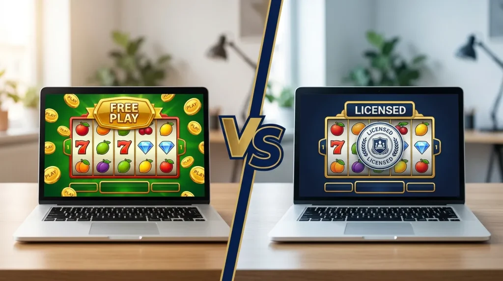 Sweepstakes casino vs real money casino comparison side by side
